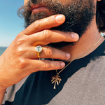 Palm Pendant | Gold Vermeil & Sterling Silver
