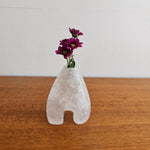 Clear Quartz Flower Holder/ Sculpture Body Crystal Vase