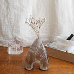 Smoky Quartz Flower Holder/ Sculpture Body Crystal Vase