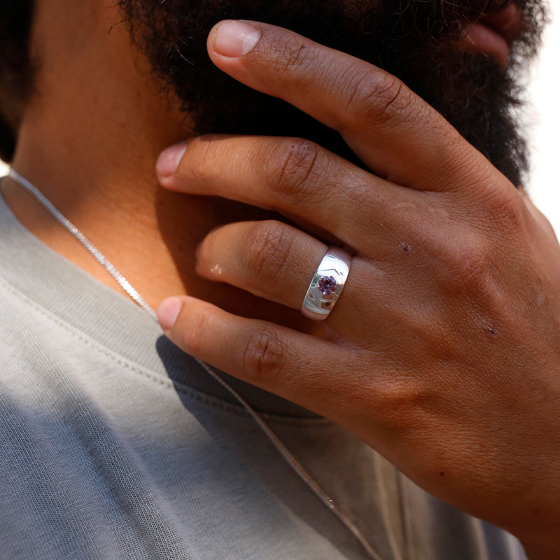 Alma Alexandrite Band Ring