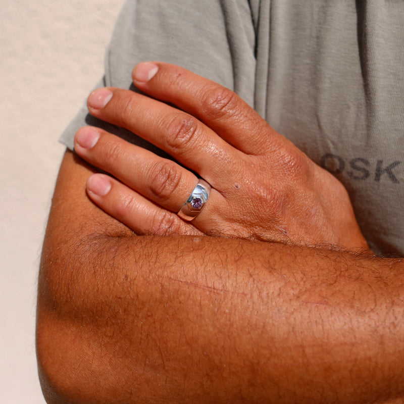 Alma Alexandrite Band Ring