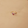 Asymmetric Amethyst & Rhodolite Cluster Ring