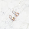Emerald and Pearl Flower Earrings