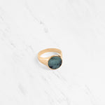 Emerald Wabi Signet Ring