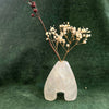 Clear Quartz Flower Holder/ Sculpture Body Crystal Vase