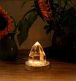 Genuine Clear Quartz Lamp With Moss inclusions