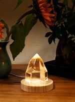 Genuine Clear Quartz Lamp With Moss inclusions