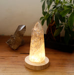 Crystal Tower Lamp| Natural Rain Like Inclusions