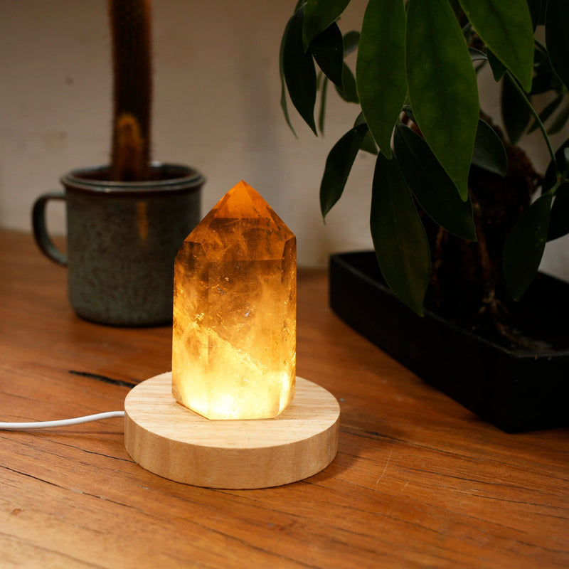 Smoky Quartz With Moss Inclusions Lamp