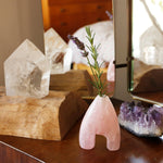 Rose Quartz Flower Holder/ Sculpture Body Crystal Vase (Copy)