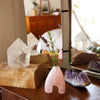 Rose Quartz Flower Holder/ Sculpture Body Crystal Vase (Copy)