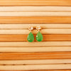 Jade | Quartz|Diamond Gold Studs