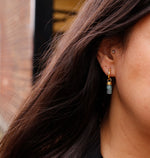 Crystal Hoops | Emerald