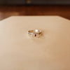 Garnet Baguette Flush Signet Ring
