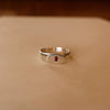 Garnet Baguette Flush Signet Ring