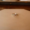 Garnet Baguette Flush Signet Ring