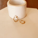 Bamboo Gold Hoop Earrings