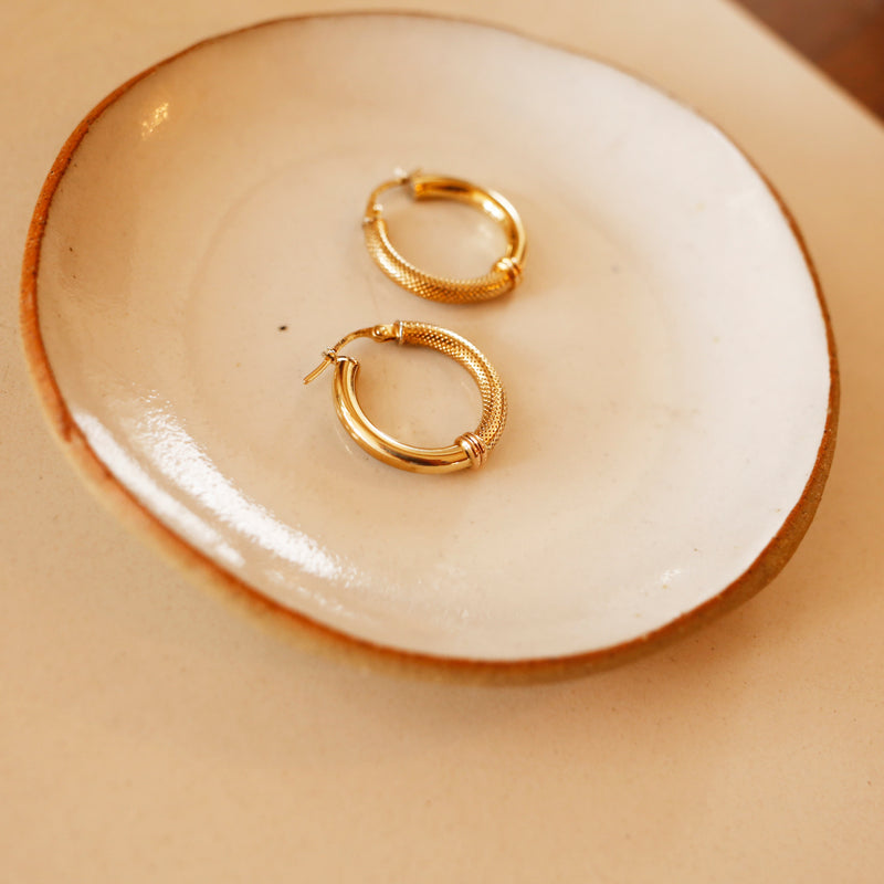 Gold Creole Hoop Earrings