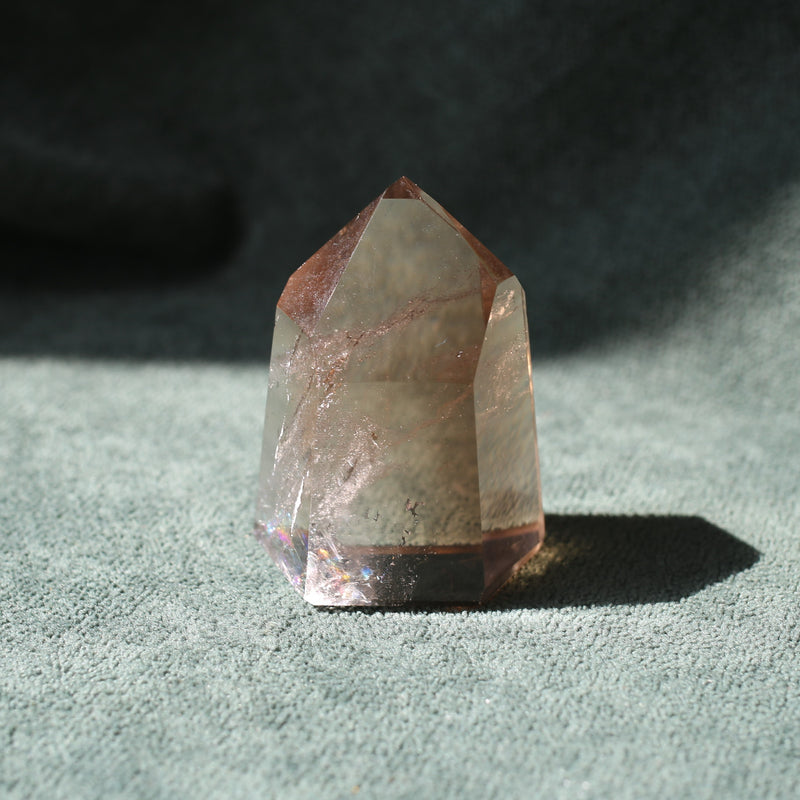 Smoky Quartz with Phantom Rainbow  Inclusions and Lamp