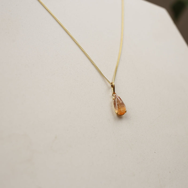 Imperial Topaz Tear Drop Pendant