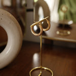 Italian Frosted Hoop Earrings