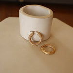 Italian Frosted Hoop Earrings