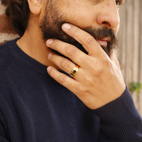 Alma Smoky Quartz Band Ring