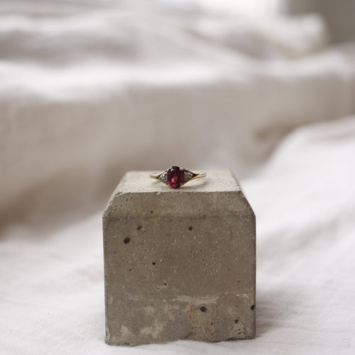 Pink Tourmaline&Diamonds Ring