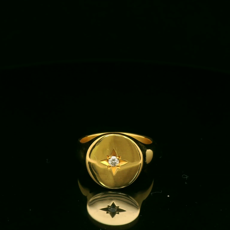 Diamond Star Signet Ring | The Sun Star