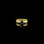 Blue Sapphire & Diamonds Ring