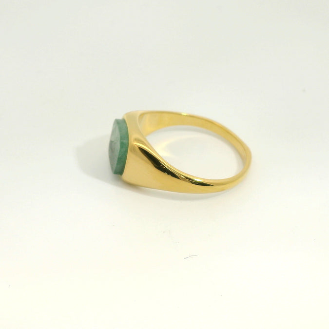 Engraving image for Jade | Signet Square Ring - side