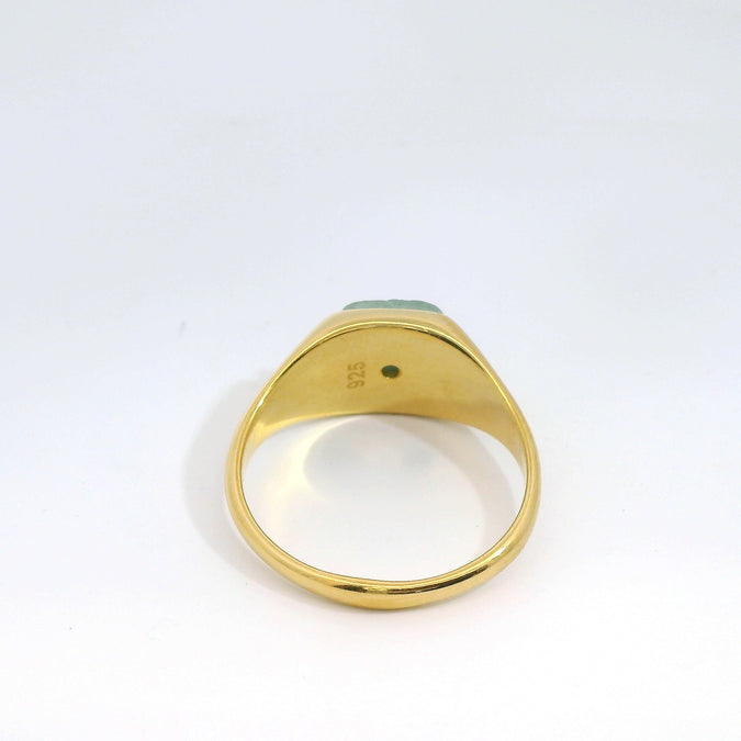 Engraving image for Emerald | Signet Square Ring - back