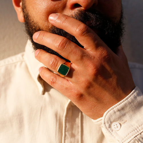 Jade| Ray Signet Ring