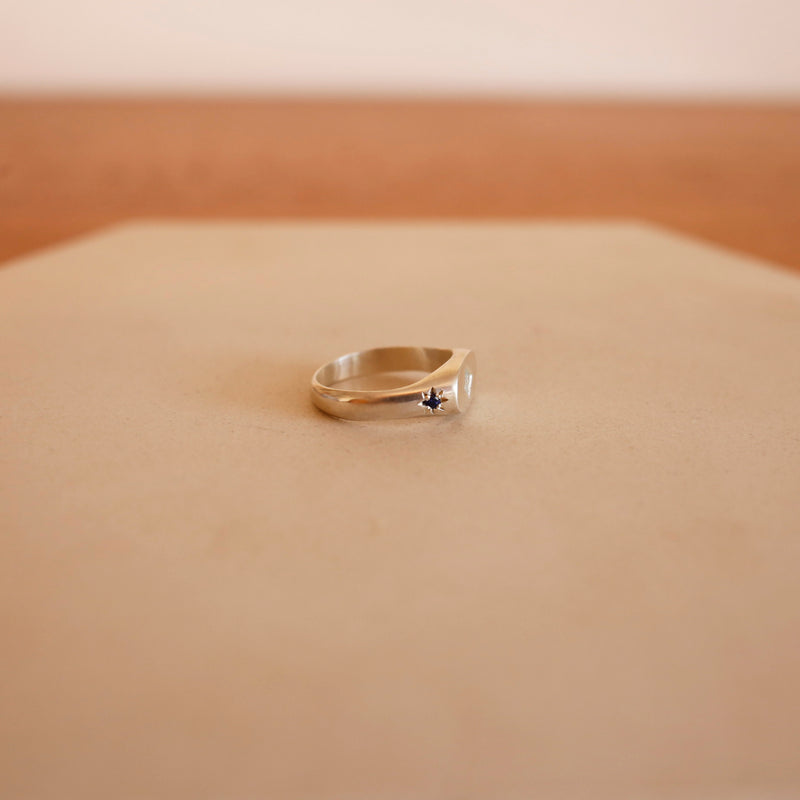 Aquamarine & Blue Sapphire Ring|Sea Lover