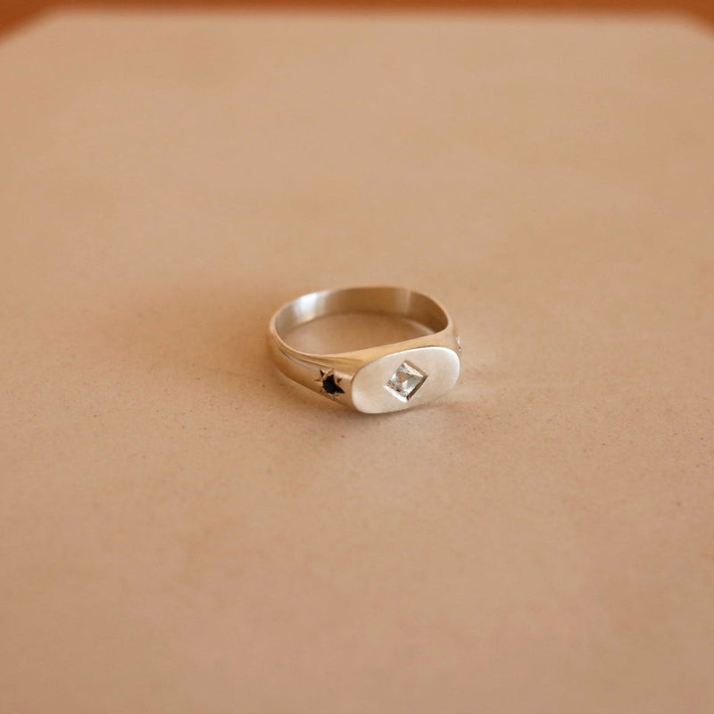Aquamarine & Blue Sapphire Ring|Sea Lover