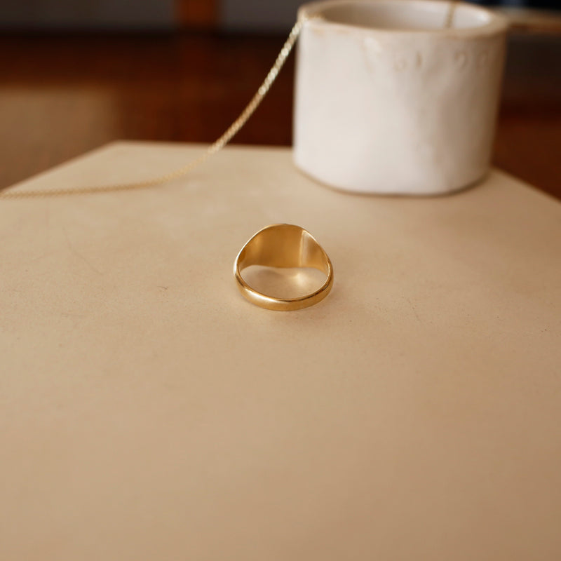 Signet  Ring Round Edges