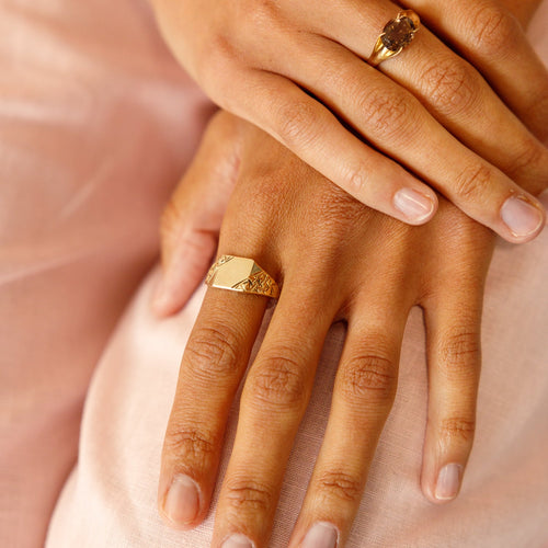 Signet Square Ring