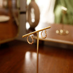 Bamboo Gold Hoop Earrings