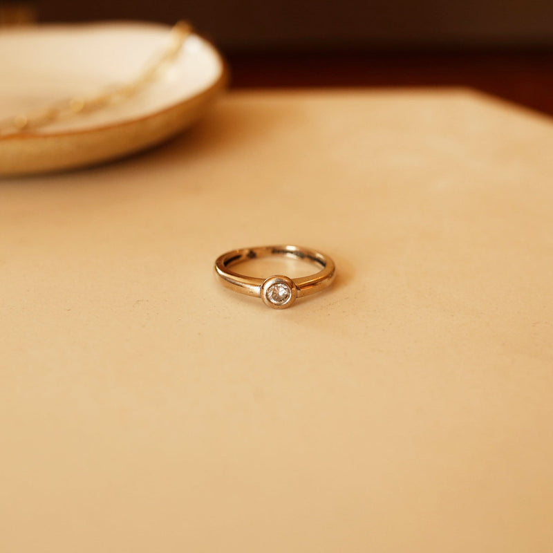 Diamond Solitaire White Gold Ring