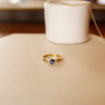 Blue Sapphire & Diamonds Ring