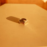 Fire Opal Star Signet Ring
