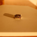 Fire Opal Star Signet Ring