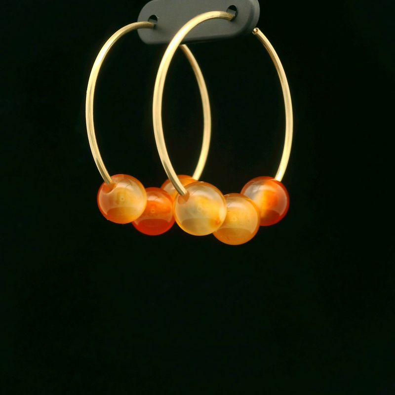 Carnelian Hoops