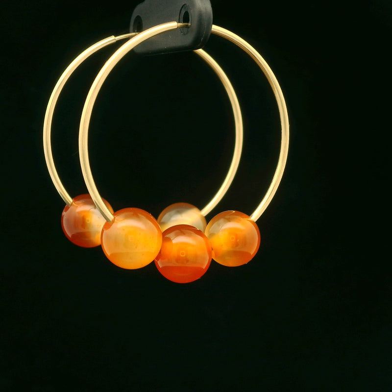 Carnelian Hoops