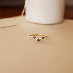Wishbone Sapphire Stackable Ring