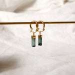 Crystal Hoops | Emerald