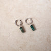 Crystal Hoops | Emerald