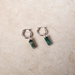 Crystal Hoops | Emerald