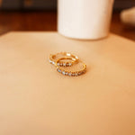 Opal & Diamond Hoop Earrings