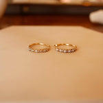 Opal & Diamond Hoop Earrings